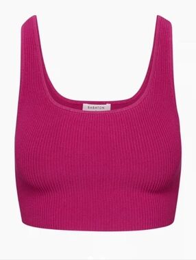 Babaton Sculpt Knit Squareneck Croped Tank